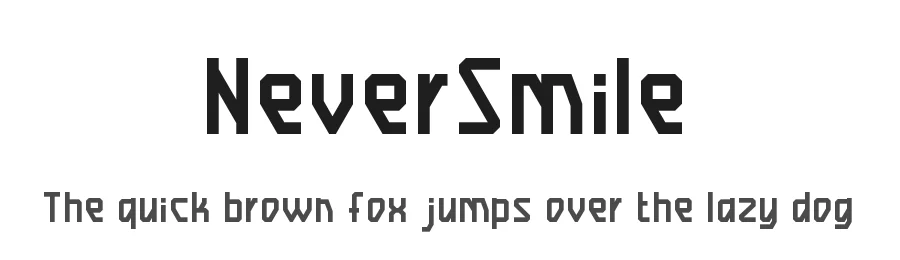 NeverSmile by Maxim Raikov — Display Font