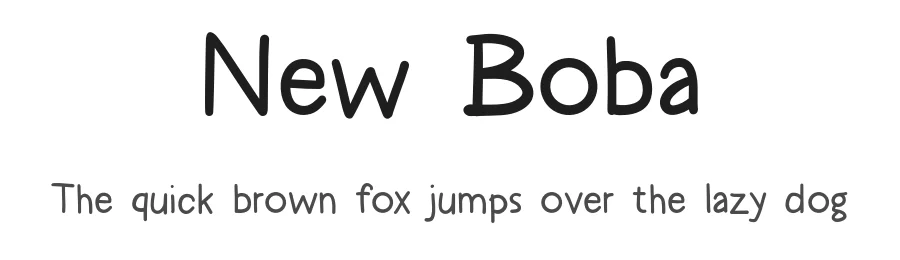 New Boba by Khurasan — Script Handwritten Font