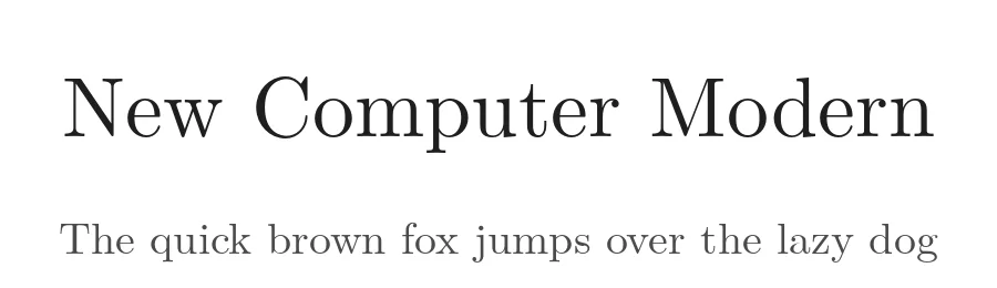 New Computer Modern — Sans Serif Font