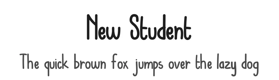 New Student by Memet Saputro β Script Handwritten Font