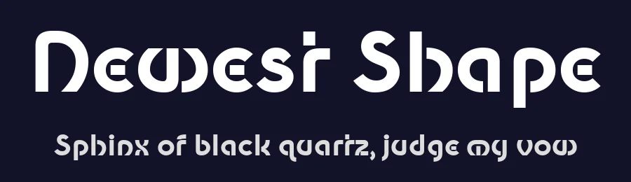 Newest Shape by Wojciech Kalinowski "wmk69" (wmk69@o2.pl) — Sans Serif Font — thumbnail 2
