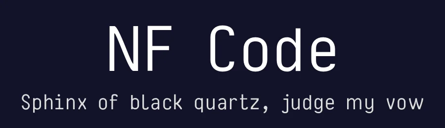 NF Code — Sans Serif Font — thumbnail 2