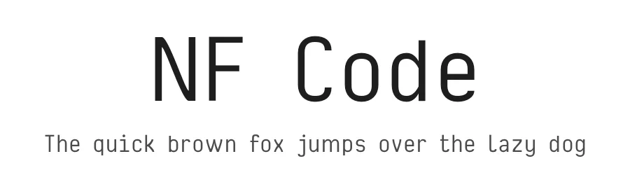 NF Code — Sans Serif Font