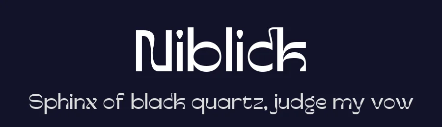 Niblick by Prio Nurokhim Aji — Sans Serif Font — thumbnail 2