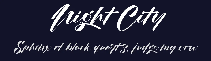 Night City — Script Handwritten Font — thumbnail 2