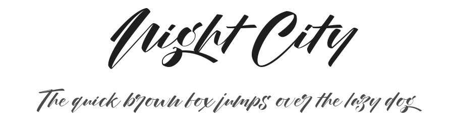 Night City — Script Handwritten Font