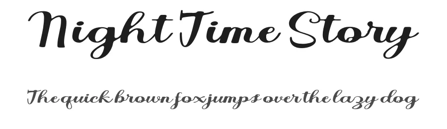 Night Time Story by Akbartype — Script Handwritten Font