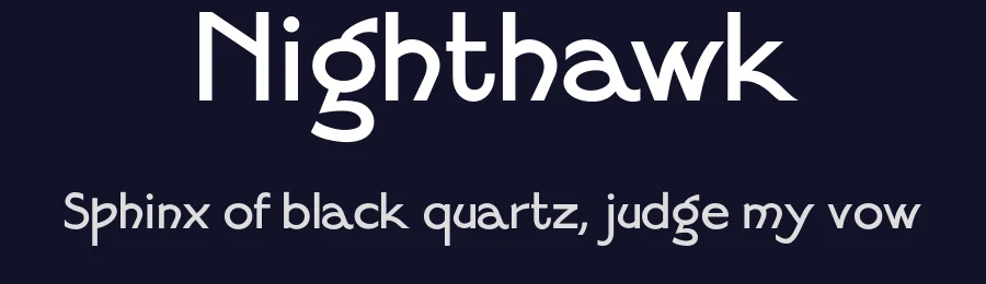 Nighthawk — Sans Serif Font — thumbnail 2