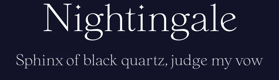 Nightingale by Celia Yew — Serif Font — thumbnail 2