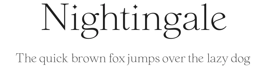 Nightingale by Celia Yew — Serif Font