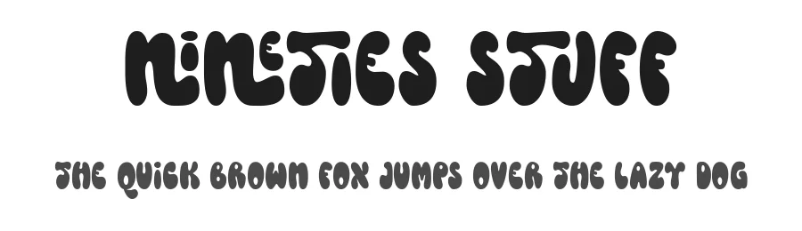 Nineties Stuff by Prio Nurokhim Aji β Display Font