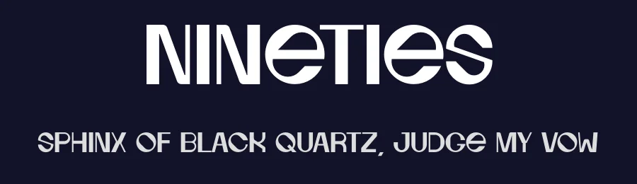 Nineties by Iframe — Display Font — thumbnail 2