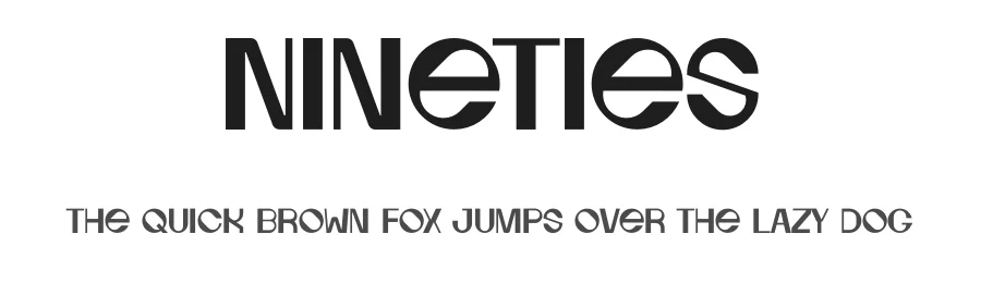 Nineties by Iframe — Display Font