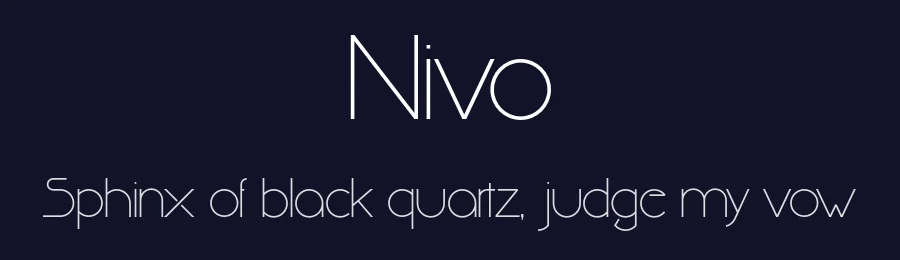 Nivo by Nuno Leal — Sans Serif Font — thumbnail 2