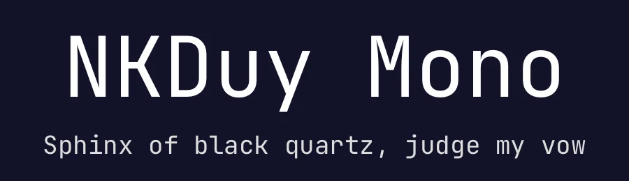 NKDuy Mono by NKDuy — Sans Serif Font — thumbnail 2