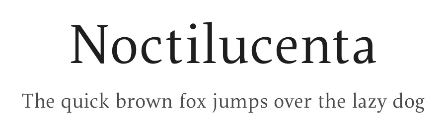 Noctilucenta — Serif Font