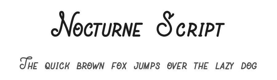 Nocturne Script by Rubirubiko β Script Handwritten Font