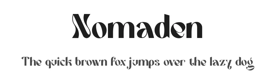 Nomaden by Sayins — Display Font