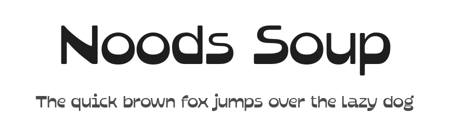 Noods Soup by Laire Banyu Sandi Pawenang — Display Font