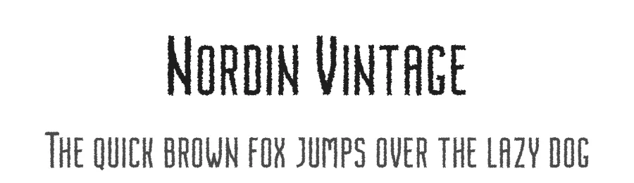 Nordin Vintage by Craft Supply Co — Display Font