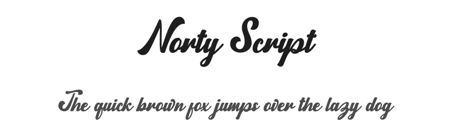 Norty Script by Zulfikar Ali — Script Handwritten Font