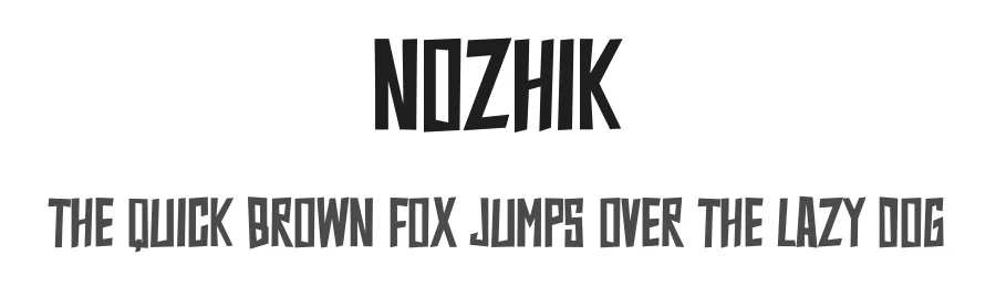 Nozhik by Designgsta β Display Font