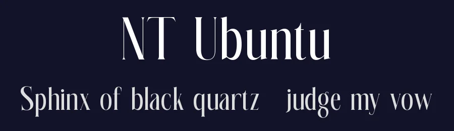 NT Ubuntu by Neo Type — Sans Serif Font — thumbnail 2