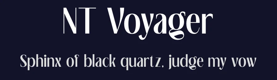 NT Voyager by Neo Type — Sans Serif Font — thumbnail 2