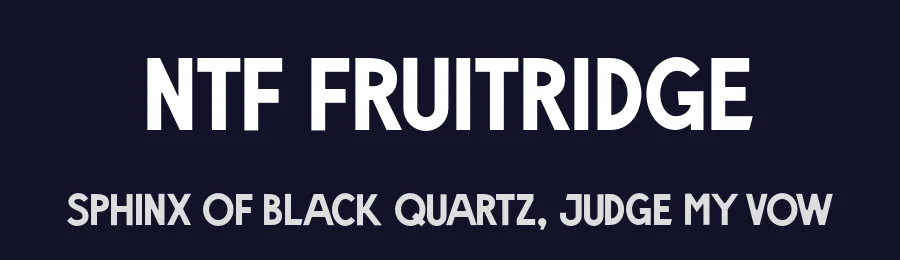 NTF Fruitridge by Nick Barry — Sans Serif Font — thumbnail 2