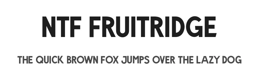 NTF Fruitridge by Nick Barry β Sans Serif Font
