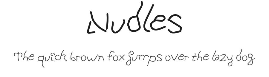 Nudles — Script Handwritten Font