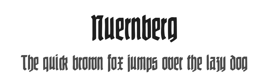 Nuernberg by Peter Wiegel nach alter Vorlage — Display Font