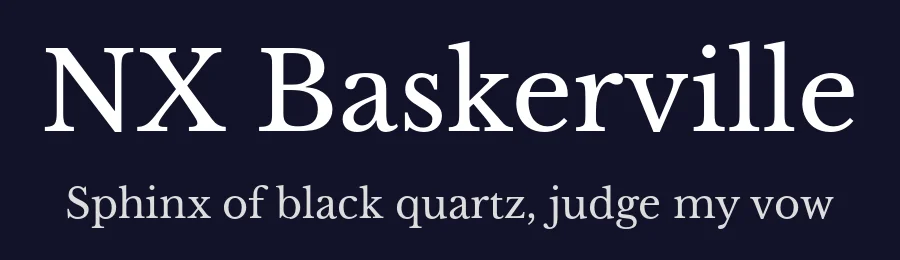 NX Baskerville — Serif Font — thumbnail 2
