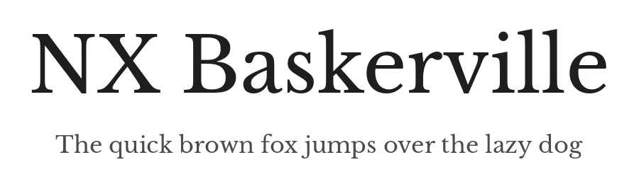 NX Baskerville — Serif Font