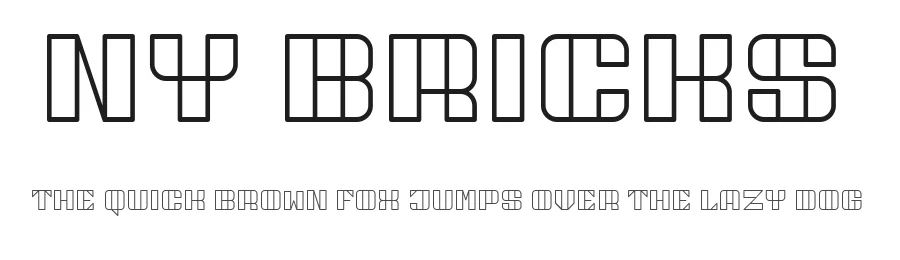 NY Bricks by Mariano Diez β Display Font