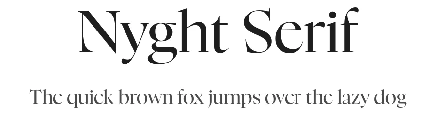 Nyght Serif by Maksym Kobuzan — Serif Font
