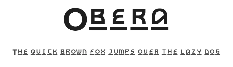 Obera by Drizy Studio — Display Font