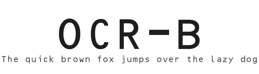 OCR-B — Sans Serif Font