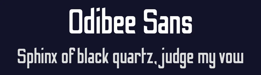 Odibee Sans by James Barnard - Barnard Co. Limited — Sans Serif Font — thumbnail 2