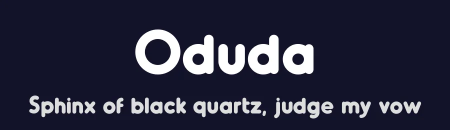 Oduda by Thom Niessink — Sans Serif Font — thumbnail 2