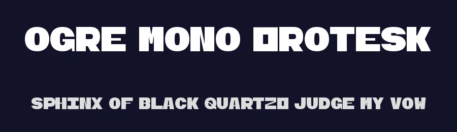 Ogre Mono Grotesk by Yago Murakami — Display Font — thumbnail 2