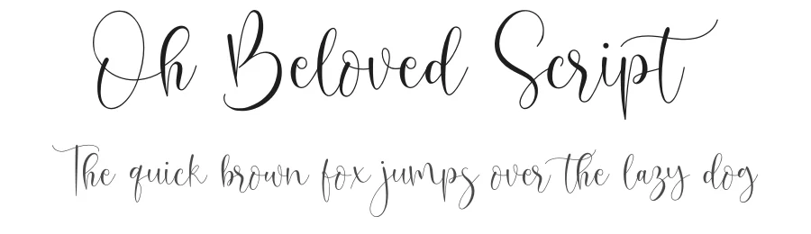 Oh Beloved Script by Nissa Nana — Script Handwritten Font