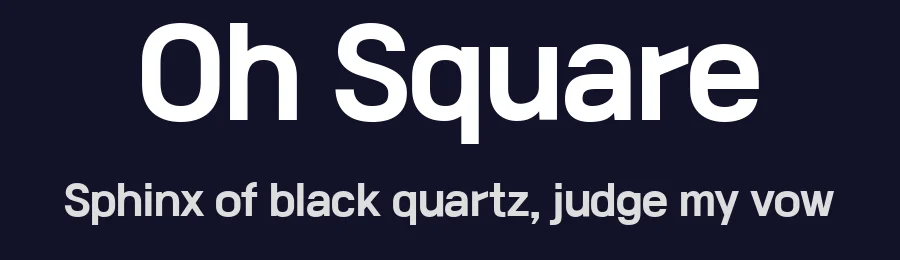 Oh Square by Cafe24 thkim, hmlim, mnelim, nhlee, sslee, sskim, smlim, yjkim, sdjeong, hskwak & 4IRTF — Sans Serif Font — thumbnail 2