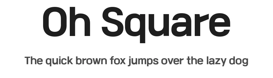 Oh Square by Cafe24 thkim, hmlim, mnelim, nhlee, sslee, sskim, smlim, yjkim, sdjeong, hskwak & 4IRTF — Sans Serif Font