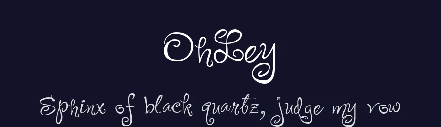 OhLey by Robert E. Leuschke — Script Handwritten Font — thumbnail 2