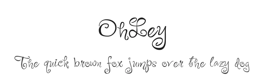 OhLey by Robert E. Leuschke — Script Handwritten Font
