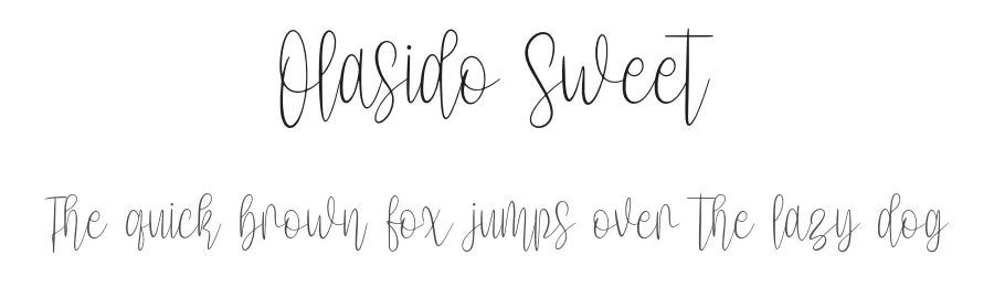 Olasido Sweet by forberas — Script Handwritten Font