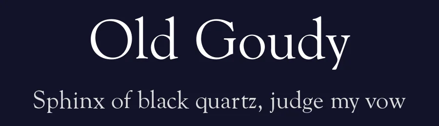 Old Goudy — Serif Font — thumbnail 2
