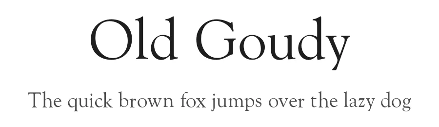 Old Goudy — Serif Font
