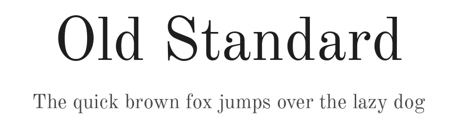 Old Standard by Alexey Kryukov — Serif Font